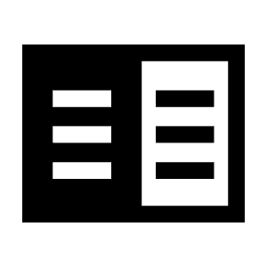 Two Pager Fill Icon from Sharp Fill - Material Symbols Set