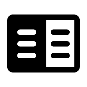 Two Pager Fill Icon from Rounded Fill - Material Symbols Set