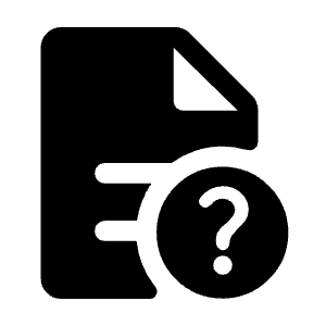 Unknown Document Fill Icon from Rounded Fill - Material Symbols Set