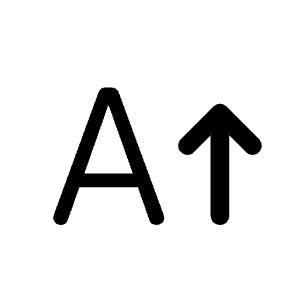 Uppercase Icon from Rounded Line - Material Symbols Set