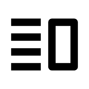 Vertical Split Icon from Outlined Line - Streamline Material Free Set
