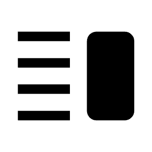 Vertical Split Fill Icon from Outlined Fill - Material Symbols Set