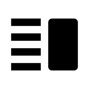 Vertical Split Fill Icon from Outlined Fill - Material Pro Free Set