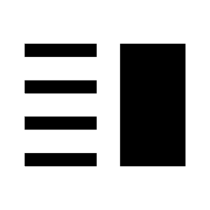 Vertical Split Fill Icon from Sharp Fill - Material Symbols Set