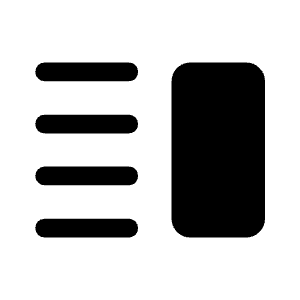Vertical Split Fill Icon from Rounded Fill - Material Symbols Set