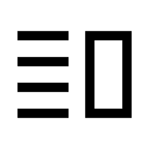 Vertical Split Icon from Sharp Line - Material Symbols Set