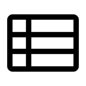 View List Icon from Outlined Line - Material Symbols Set