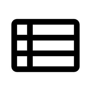 View List Icon from Rounded Line - Material Symbols Set