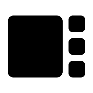 View Sidebar Fill Icon from Rounded Fill - Material Symbols Set