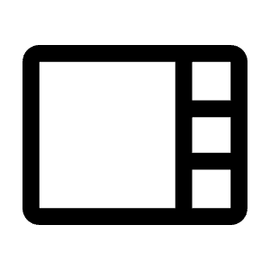 View Sidebar Icon from Outlined Line - Material Symbols Set