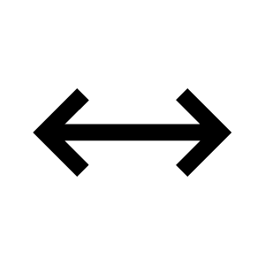 Width Icon from Sharp Line - Material Symbols Set