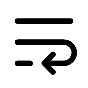 Wrap Text Icon from Rounded Line - Material Symbols Set