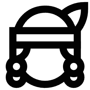 Native American Woman Icon from Atlas Line Set