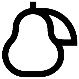 Pear Organic Icon from Atlas Line Set