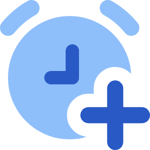 Add Alert Clock Icon from Core Flat Set