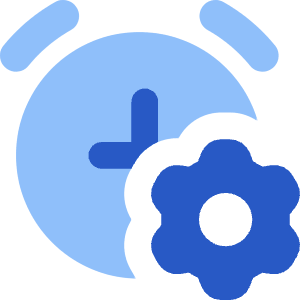 Alarm Clock Setting Gear Icon from Core Flat Set