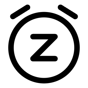 Alarm Sleep Icon from Solar Linear Set