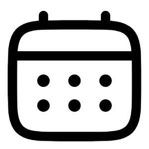 Calendar Icon from Solar Linear Set