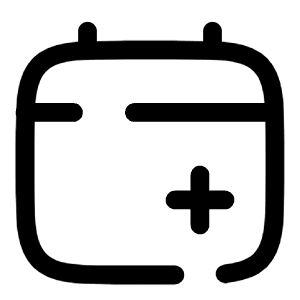 Calendar Add Icon from Solar Broken Set