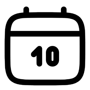 Calendar Date Icon from Solar Linear Set