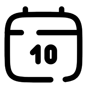 Calendar Date Icon from Solar Broken Set