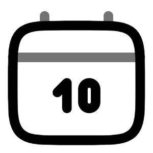 Calendar Date Icon from Solar Line Duotone Set