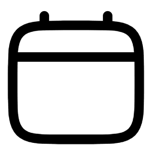 Calendar Minimalistic Icon from Solar Linear Set