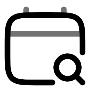 Calendar Search Icon from Solar Line Duotone Set