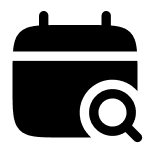 Calendar Search Icon from Solar Bold Set