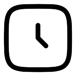 Clock Square Icon from Solar Linear Set