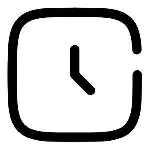 Clock Square Icon from Solar Broken Set