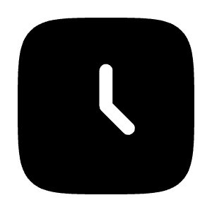 Clock Square Icon from Solar Bold Set