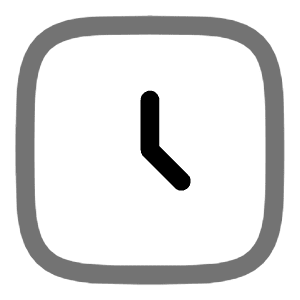 Clock Square Icon from Solar Line Duotone Set