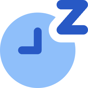 Snooze Clock Icon from Core Flat Set