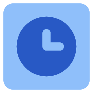 Square Clock Icon from Core Flat Set