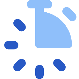 Stopwatch Quarter Icon from Core Flat Set