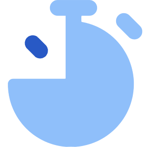 Stopwatch Three Quarter Icon from Core Flat Set