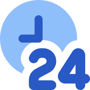 Time 24 Hours Icon from Core Flat Set