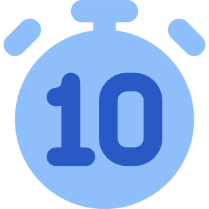 Timer 10 Seconds Icon from Core Flat Set