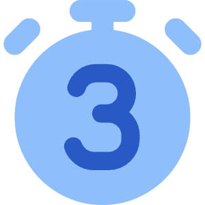Timer 3 Seconds Icon from Core Flat Set