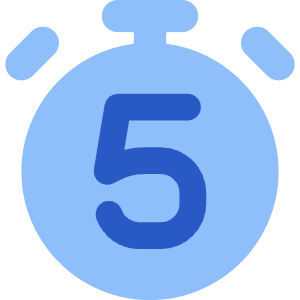 Timer 5 Seconds Icon from Core Flat Set