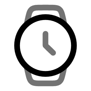 Watch Round Icon from Solar Line Duotone Set