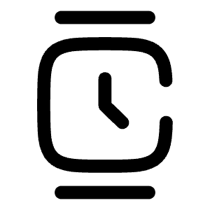 Watch Square Minimalistic Icon from Solar Broken Set