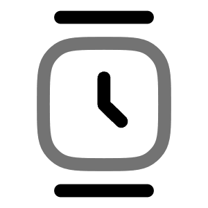 Watch Square Minimalistic Icon from Solar Line Duotone Set