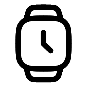 Watch Square Icon from Solar Linear Set