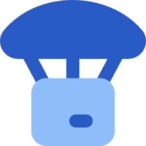Parachute Drop Icon from Core Flat Set