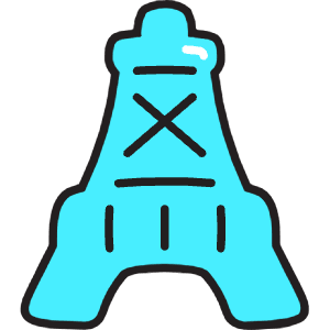 Eiffel Tower Icon from Stickies Colors - Free Set