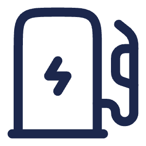 Electric Refueling Icon from Solar Linear Set
