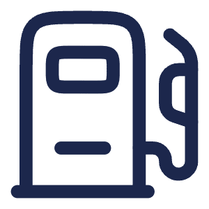 Gas Station Icon from Solar Linear Set