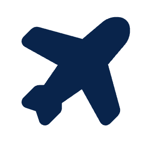 Airplane Fill Icon from Mingcute Fill Set